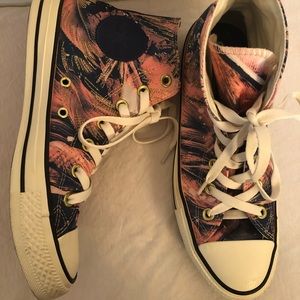 Converse All-Star Hi-top feather print